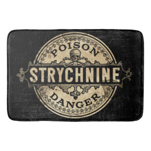 Strychnine-Vintager Art-Gift-Aufkleber Badematte