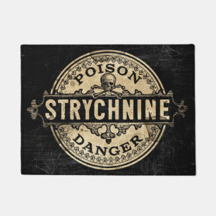 Strychnine-Vintager Art-Gift-Aufkleber Fußmatte