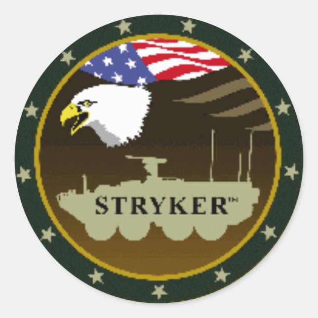 stryker_logo runder aufkleber (Vorderseite)