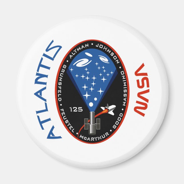 STS 125 Atlantis Magnet (Vorne)