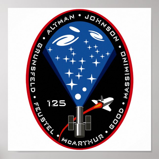 STS 125-Mission-Patch Poster (Vorne)