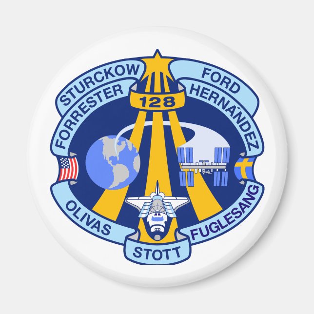STS-128-Mission-Patch Magnet (Vorne)