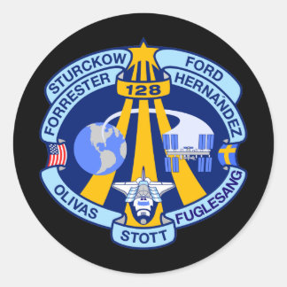 STS-128 RUNDER AUFKLEBER