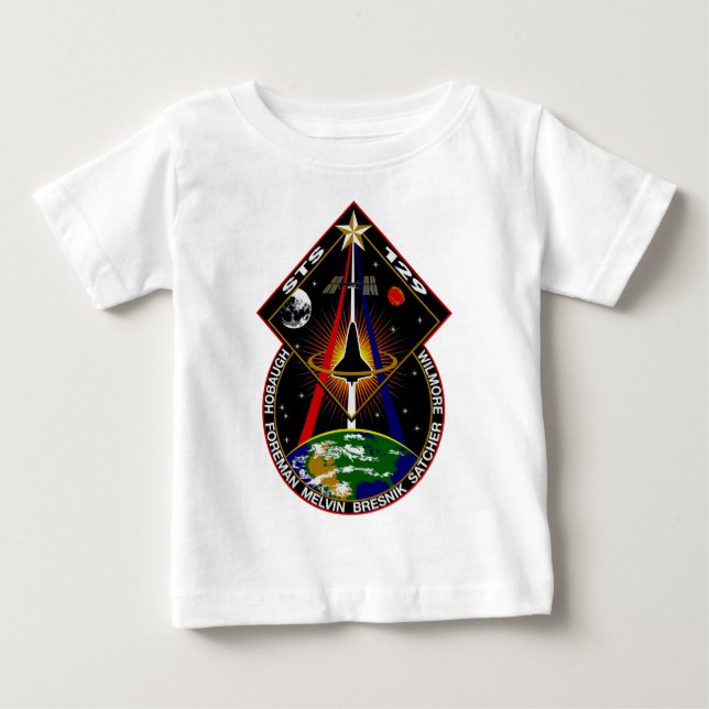 STS 129 Flight Patch Baby T-shirt (Vorderseite)