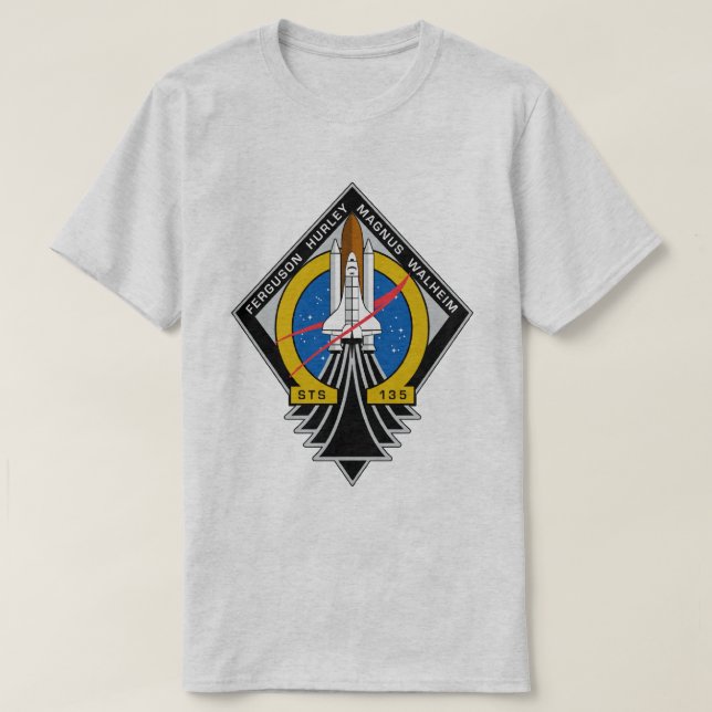 STS 135 Atlantis Endflug T-Shirt (Design vorne)