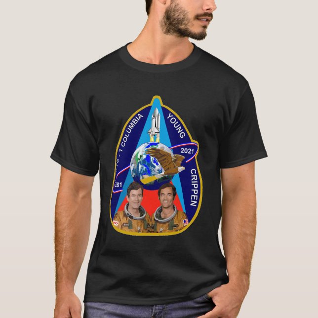 STS-1 40. JAHRESGEMEINSCHAFTSPFLICHT T-Shirt (Vorderseite)