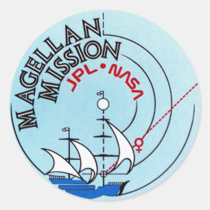 STS-30 Atlantis: Magellan zu Venus Runder Aufkleber