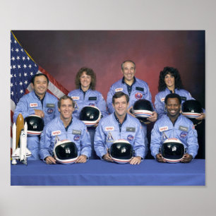 STS-51L Space Shuttle Challenger Crew Portrait Poster
