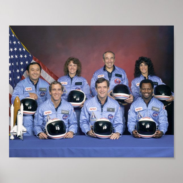 STS-51L Space Shuttle Challenger Crew Portrait Poster (Vorne)