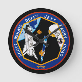 Sts-72 (Mission Patch) Runde Wanduhr