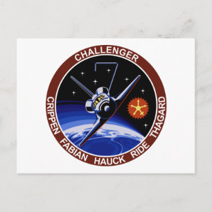 STS-7: Challenger OV-99 & Sally Ride Postkarte