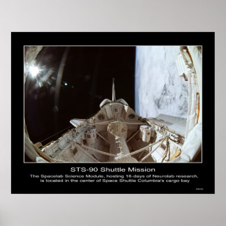 STS-90 NeuroLab Weltraummodul. Poster