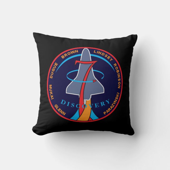 STS-95 Space Shuttle Discovery Mission Patch Logo Kissen (Vorderseite)