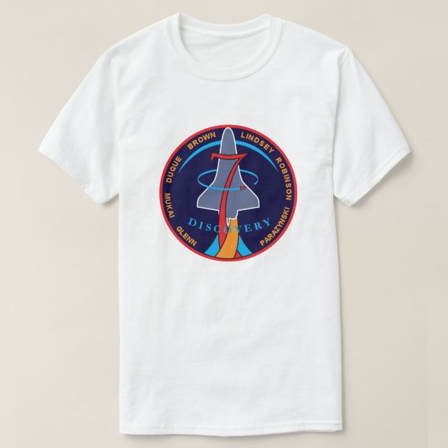 STS-95 Space Shuttle Discovery Mission Patch Logo T-Shirt (Design vorne)