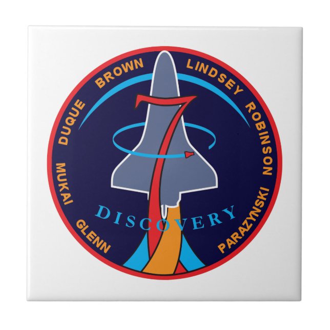STS-95 Space Shuttle Discovery Missionsabzeichen L Fliese (Vorderseite)