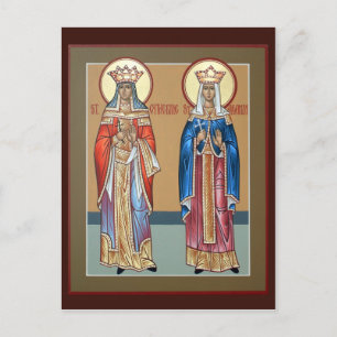 Sts. Catherine und Alexandra Prayer Cards Postkarte