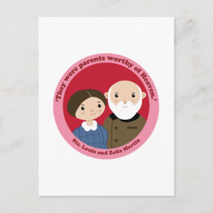 Sts. Louis und Zelie Martin Postkarte