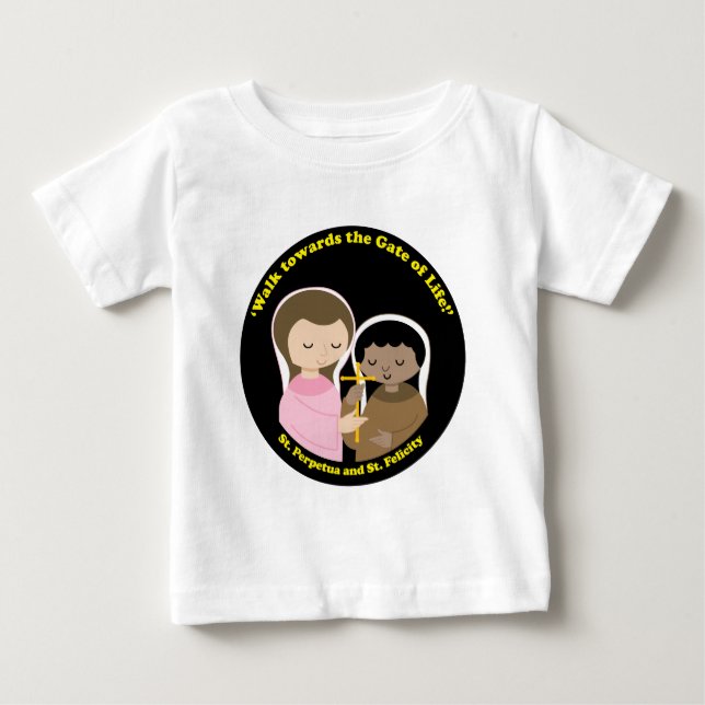 Sts. Perpetua und Felicity Baby T-shirt (Vorderseite)