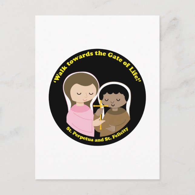 Sts. Perpetua und Felicity Postkarte (Vorderseite)