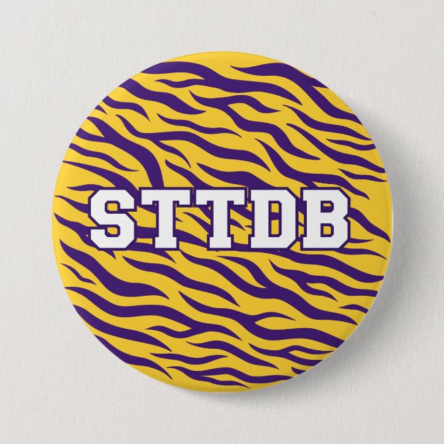 STTDB LSU Button - Tiger Band Neck Game Day Button (Vorderseite)