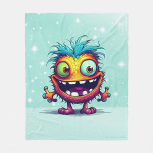 Stu 001 ist der Mini-Monster-Troll Fleecedecke