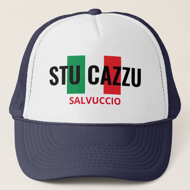 Stu Cazzu Personalisiert Trucker Hat Truckerkappe (Vorderseite)