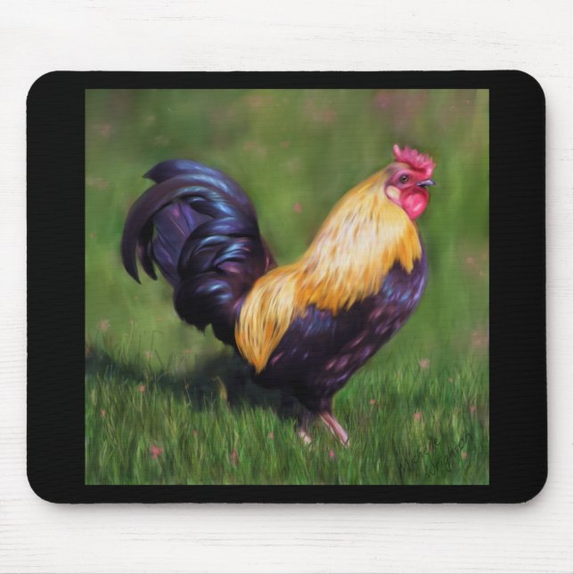 (Stuart Bantam Rooster Mousepad (Vorne)