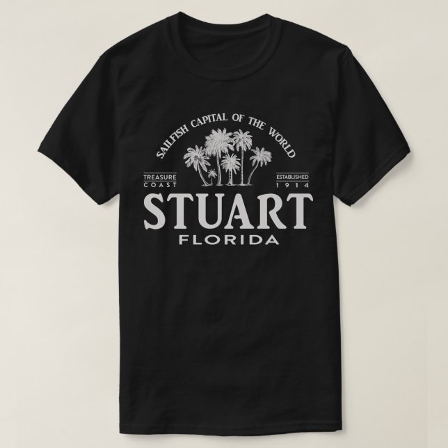 Stuart FL Sailfish Hauptstadt des World Souvenir T-Shirt (Design vorne)