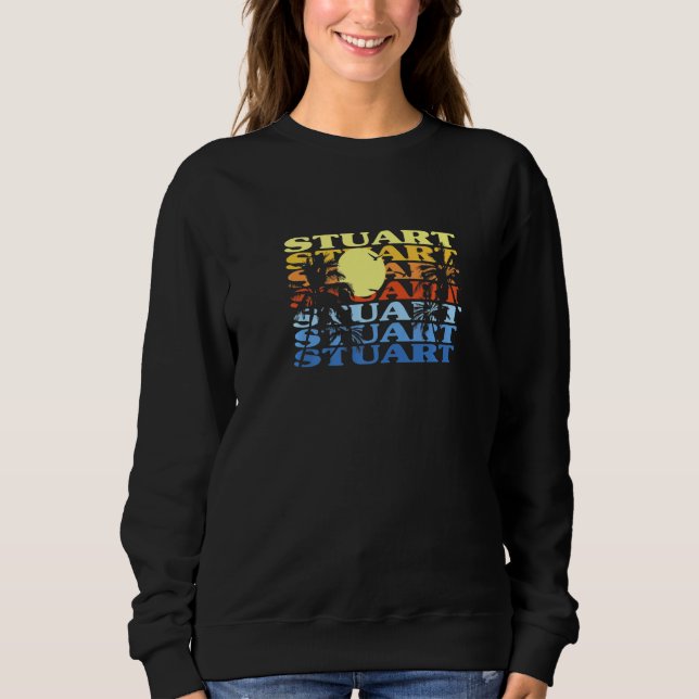 Stuart Florida Beach Fl Beach Bum Us Cities Holida Sweatshirt (Vorderseite)