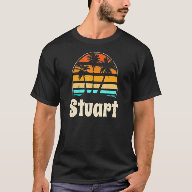 Stuart Florida Beach Fl Beach Bum Us Cities Summer T-Shirt (Vorderseite)