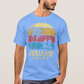 Stuart Florida Treasure Coast 70er Vintages Schiff T-Shirt