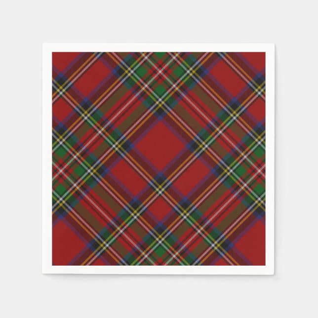 Stuart Kariert Tartan Christmas 2 Serviette (Vorderseite)