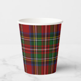 Stuart Kariert Tartan Christmas Pappbecher