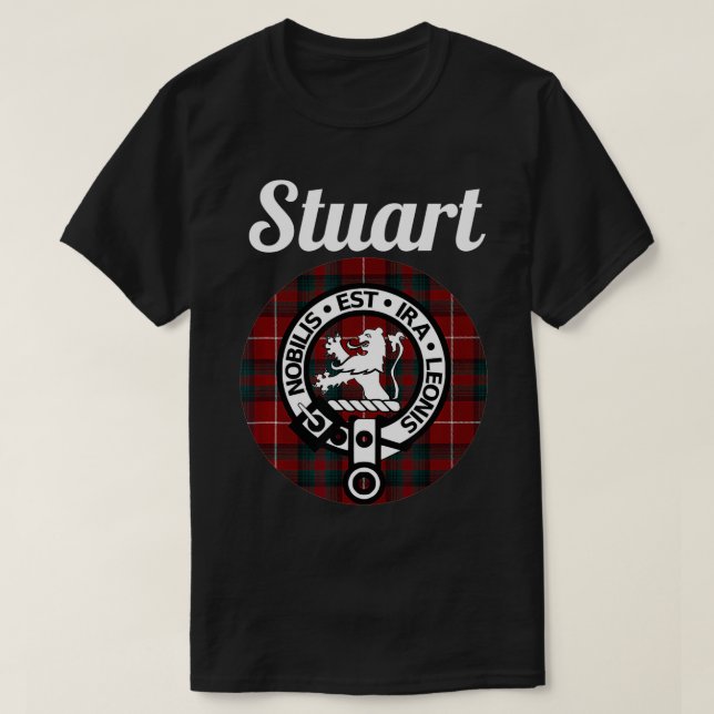Stuart of Bute Clan Scottish Name Coat of Arms Tar T-Shirt (Design vorne)