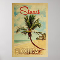 Stuart Palm Tree Vintage Reise