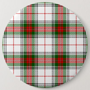 Stuart / Stewart tartan, weiß grün kariert Button