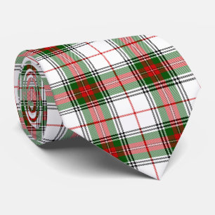 Stuart / Stewart tartan, weiß grün kariert Krawatte