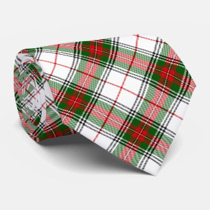 Stuart / Stewart tartan, weiß grün kariert Krawatte