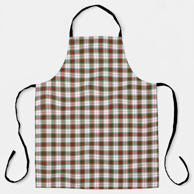 Stuart / Stewart tartan, weiß grün kariert Schürze (Vorderseite)