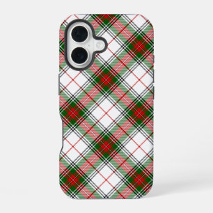 Stuart / Stewart Tartan weiß rot grün kariert iPhone 16 Hülle