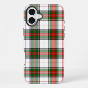 Stuart / Stewart Tartan weiß rot grün kariert iPhone 16 Plus Hülle
