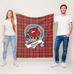 Stuart von Bute Clan Abzeichen Tartan Kariert Fleecedecke