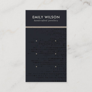 STUBAN BLACK KRAFT DOTS 3 STUDIERT EARRING DISPLAD VISITENKARTE