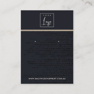 STUBAN BLACK KRAFT DOTS STUDIEREN EARRING DISPLAD  VISITENKARTE