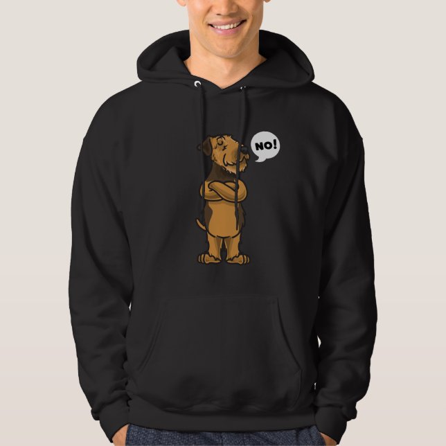 Stubborn Airedale Terrier Dog Hoodie (Vorderseite)