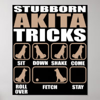 Stubborn Akita Tricks Design