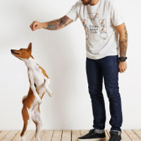 Stubborn Basenji Tricks Spaß Funny Dog Red
