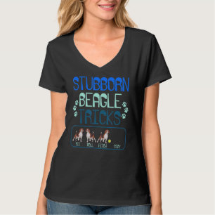 Stubborn Beagle Tricks Sit Roll Fetch Bleibe 2 T-Shirt