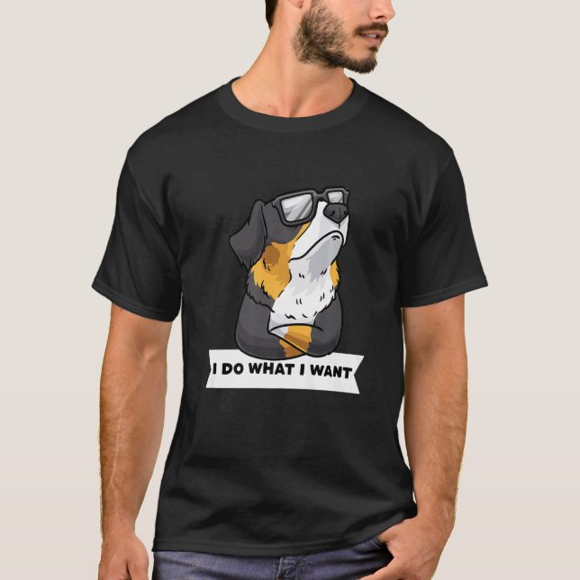 Stubborn Bernese Mountain Dog   T-Shirt (Vorderseite)