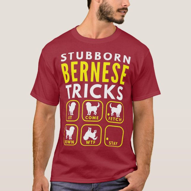 Stubborn Bernese Tricks - Hundetraining Premium T-Shirt (Vorderseite)